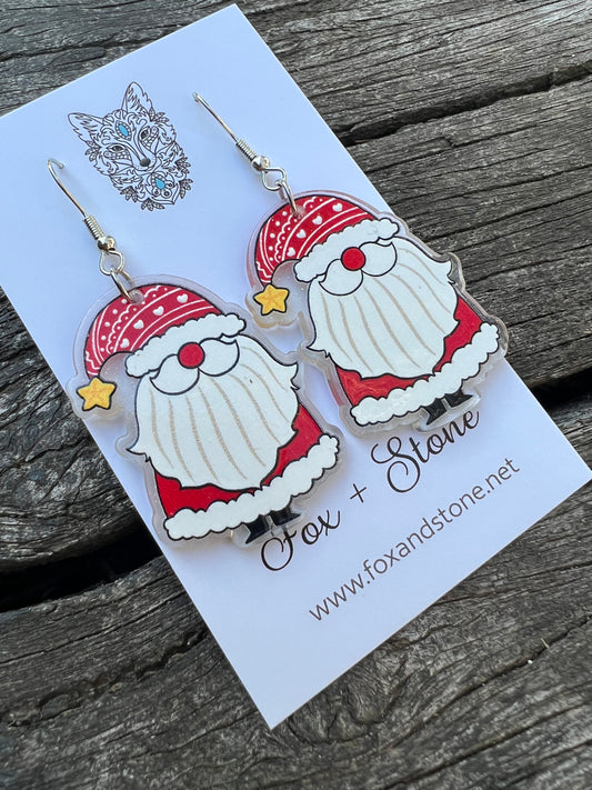 Merry Merry Christmas Resin Earrings