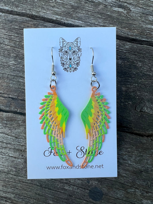 Indian Sunburst Feather Earrings