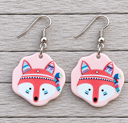 Boho Fox Peach Earrings