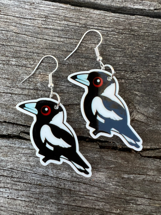 Magpie Bird Earrings