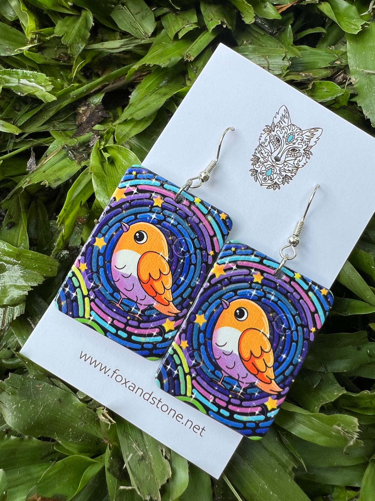 Pretty Robin Bird Earrings