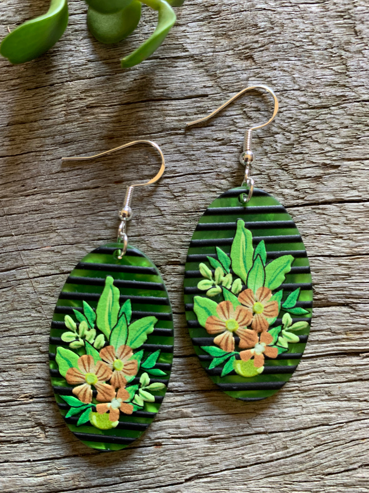 Oval Garden Earrings