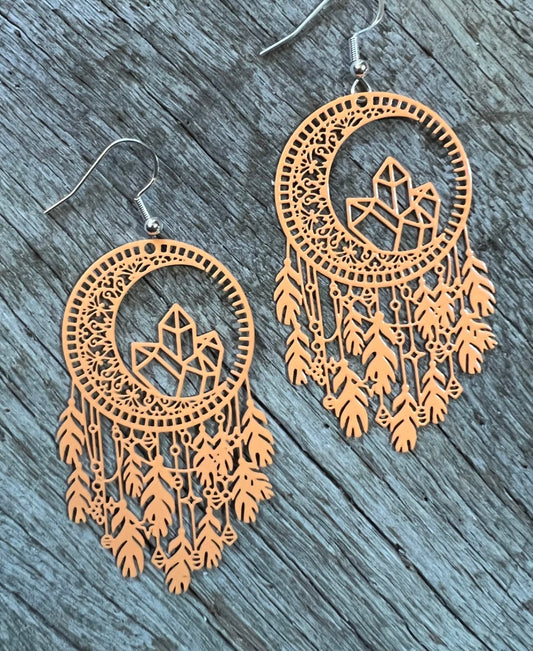 Dreamcatcher Filigree Earrings Sunset
