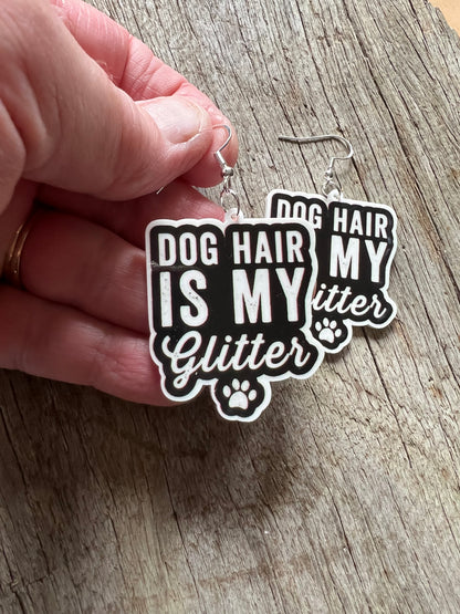Dog Hair Glitter Earrings
