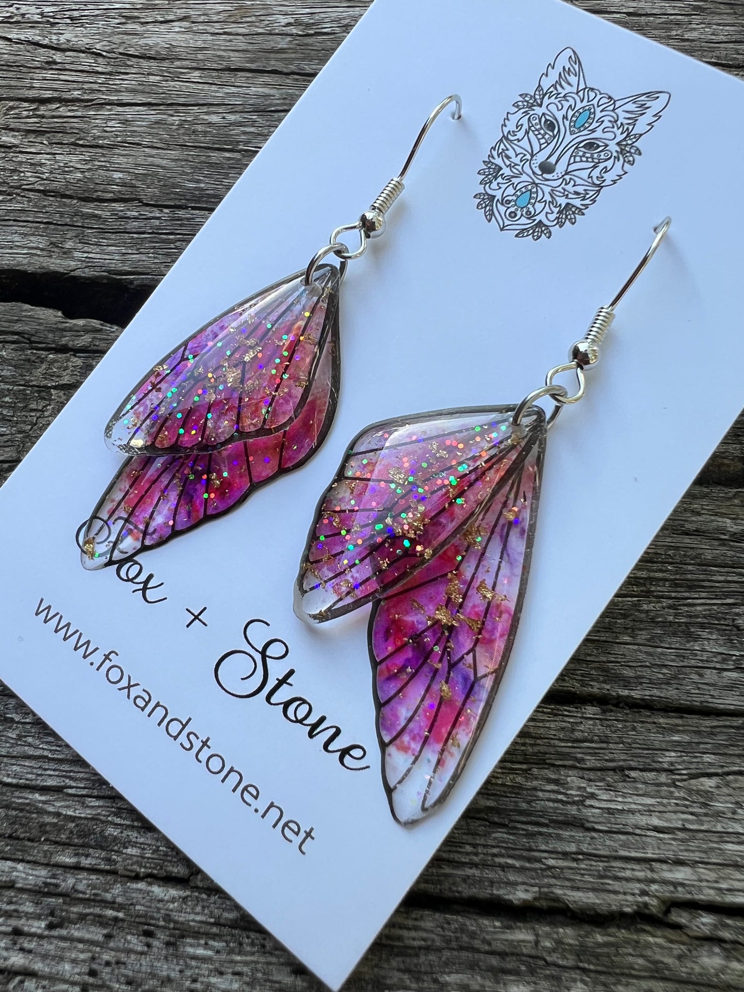 B Fairy Wing/Butterfly Wing Earrings