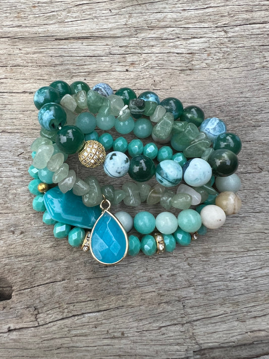 Gemstone Beaded Bracelet Stack