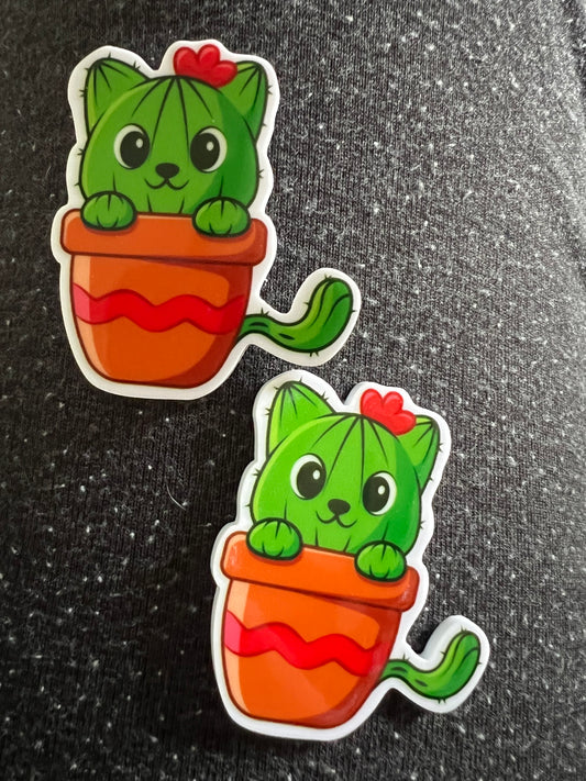 Succulent Cat Earrings