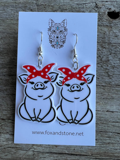 Pretty Stella Pig Earrings