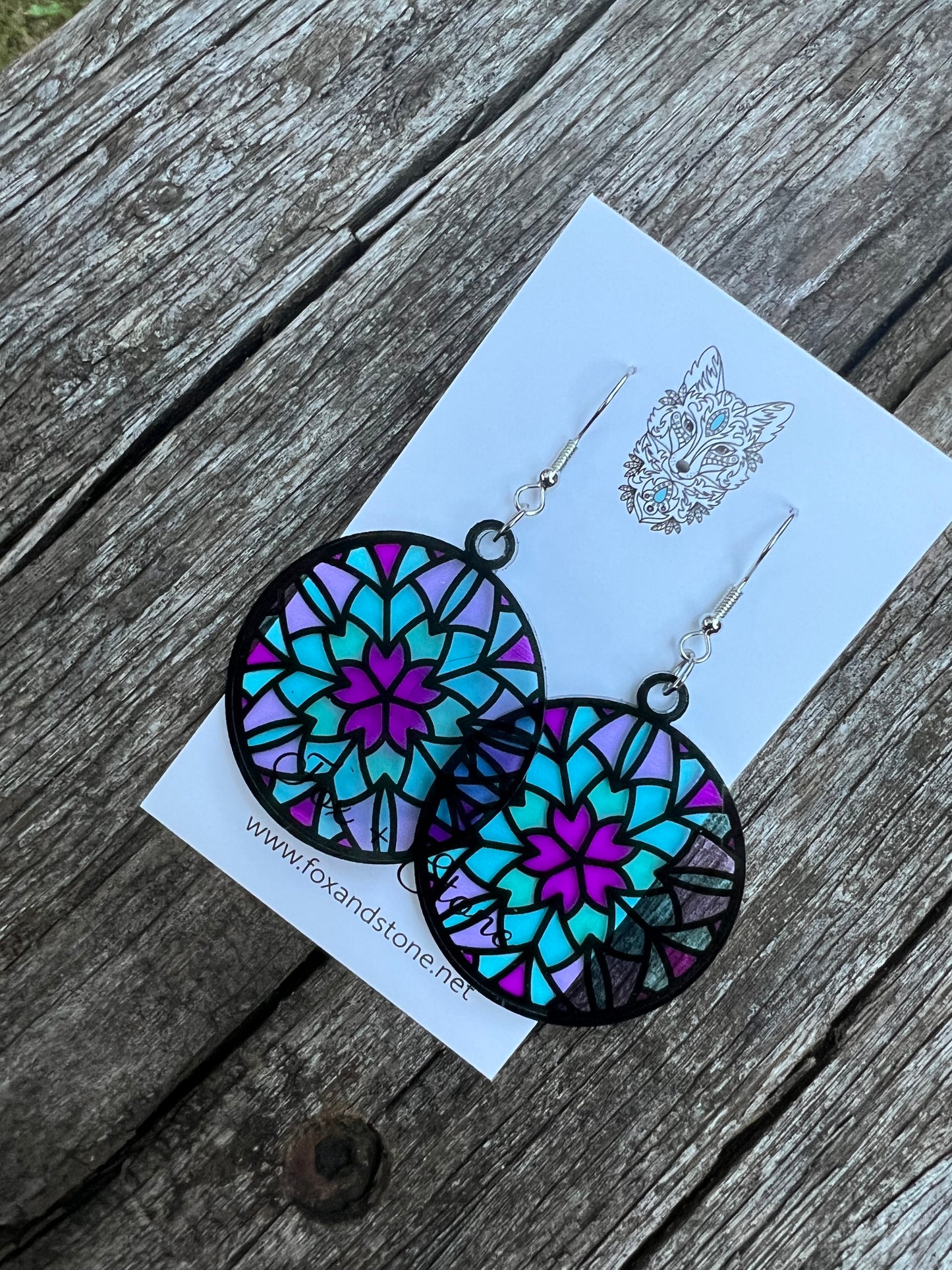 Annabelle Faux Stained Glass Earrings