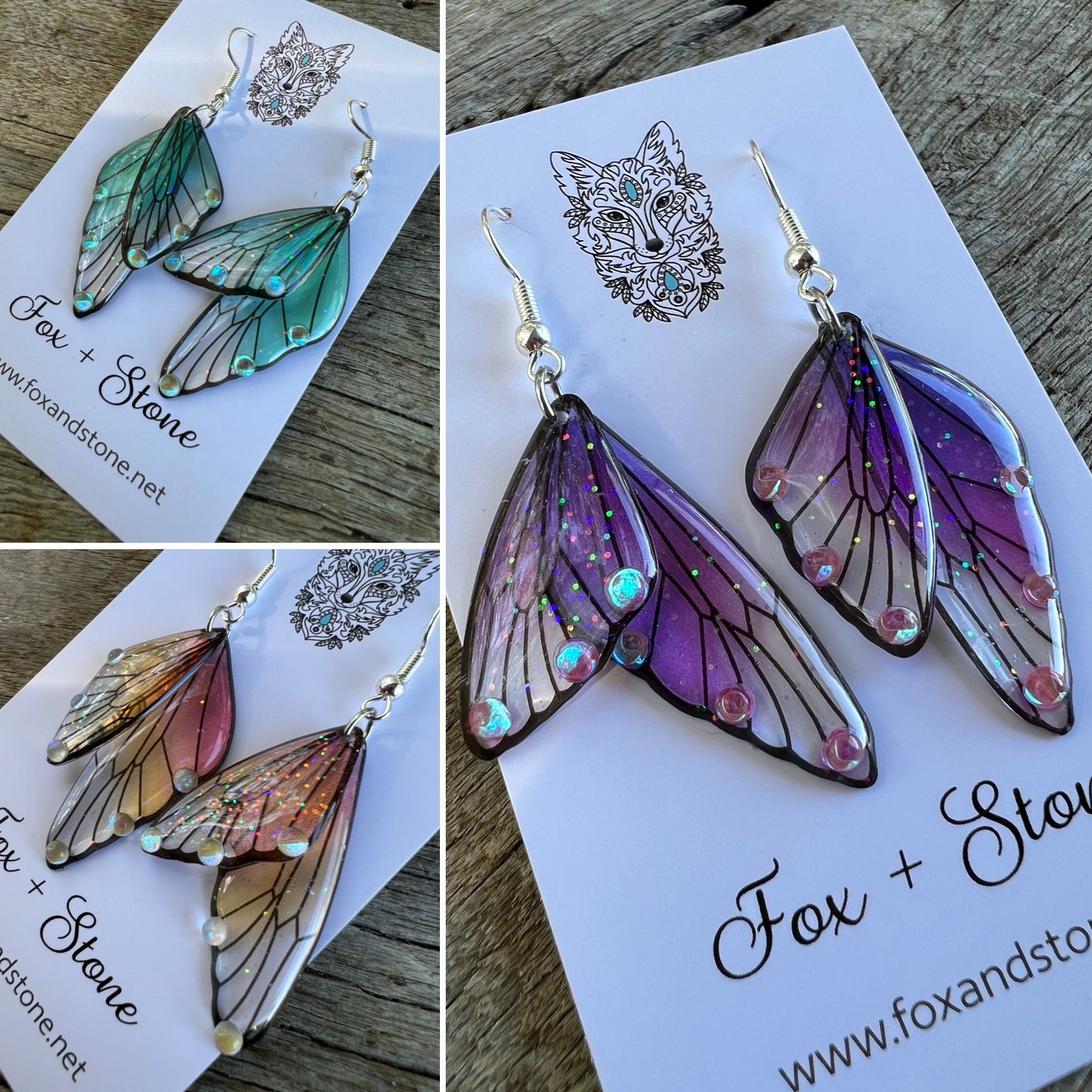 Azurra Fairy Wing/Butterfly Wing Earrings