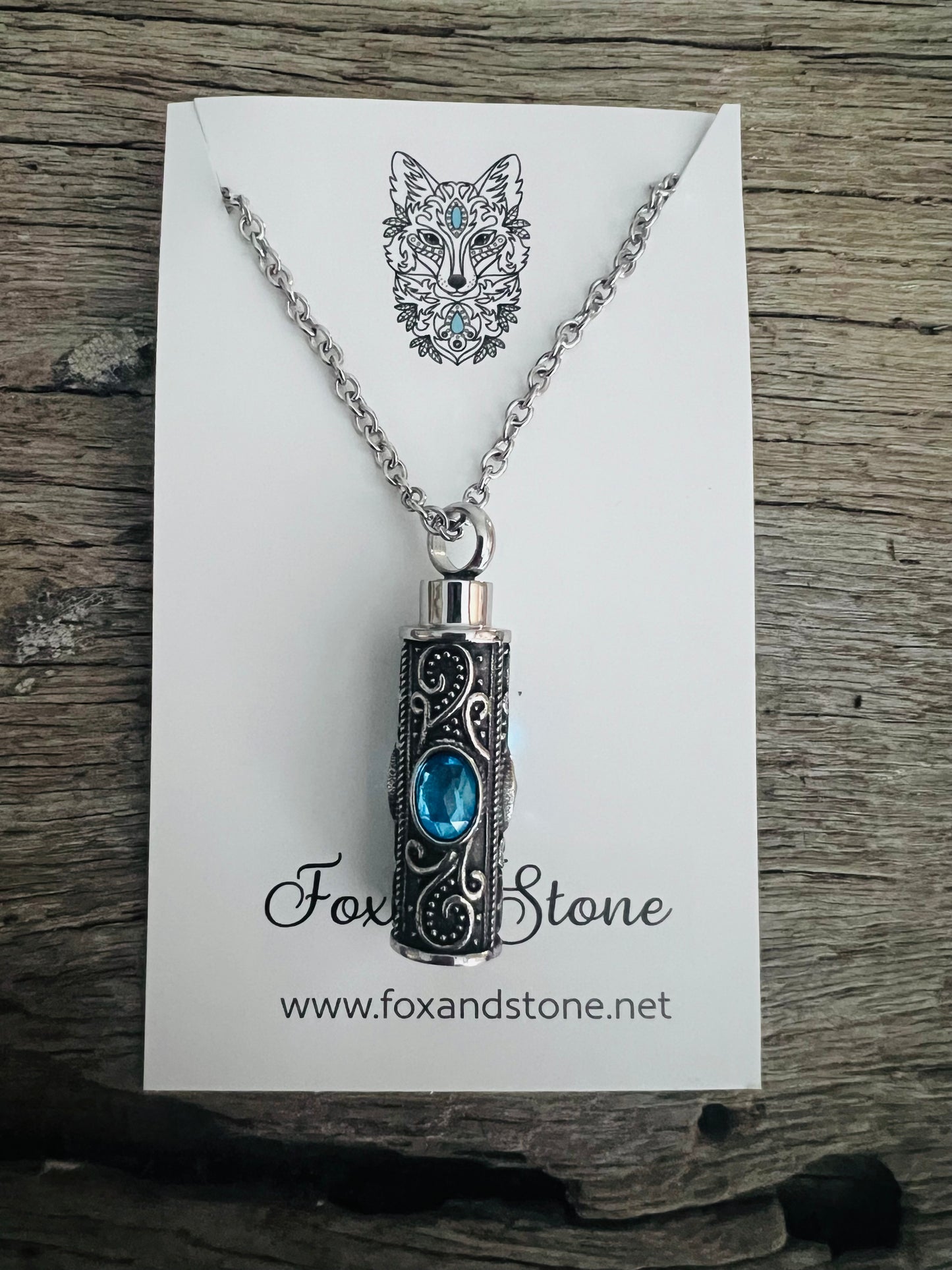 Ashes Keepsake Pendant Stainless Steel Ocean Stones