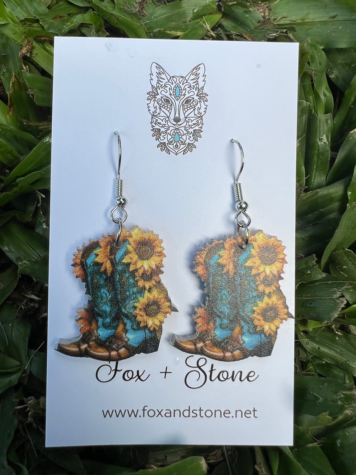 Sunflower Boots Earrings