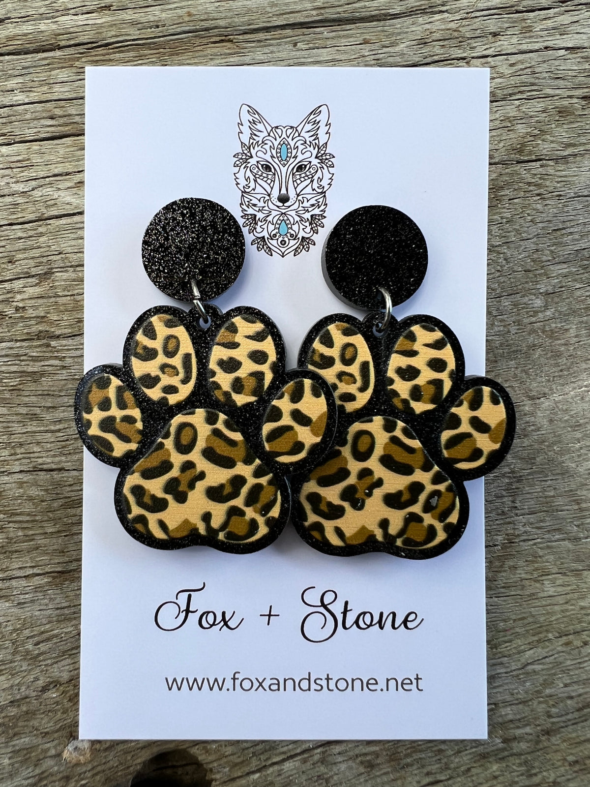 Leopard Paw Stud Earrings