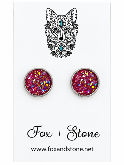 Mystic Moonberry Druzy Studs
