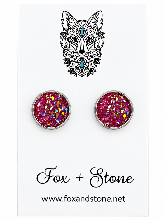 Mystic Moonberry Druzy Studs