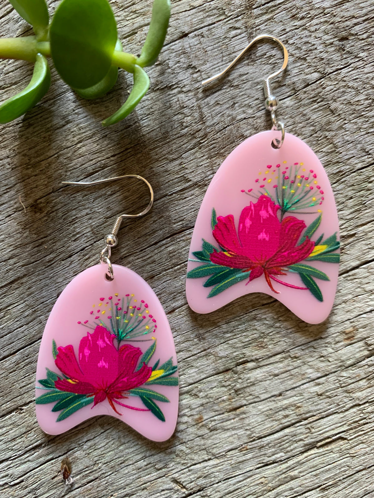 Pink Lily Love Earrings