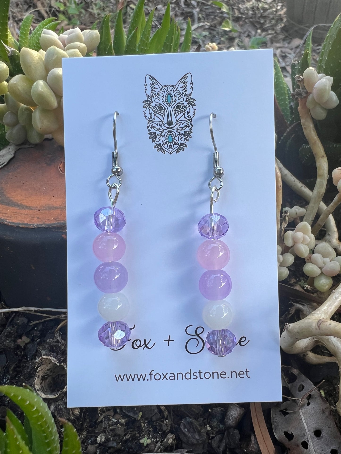Calming Natural Gemstone Anxiety Earrings