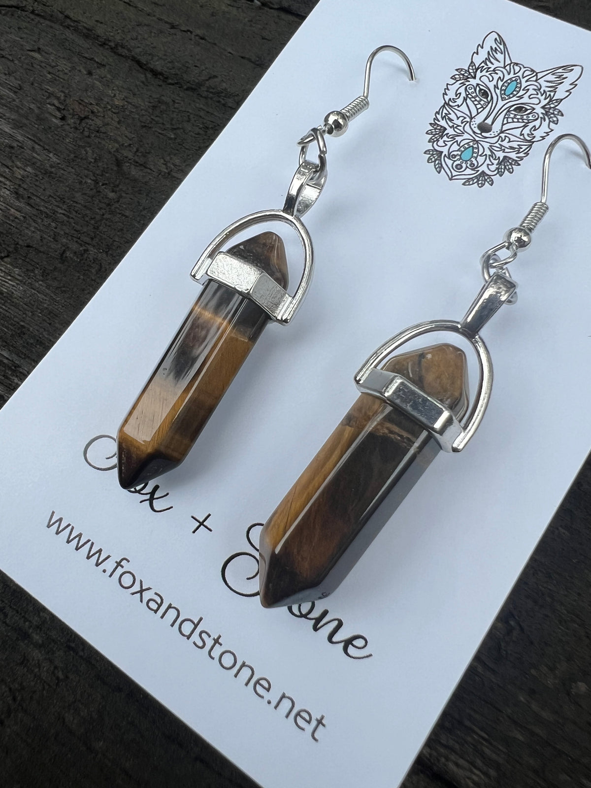 Tigers Eye Natural Gemstone Earrings