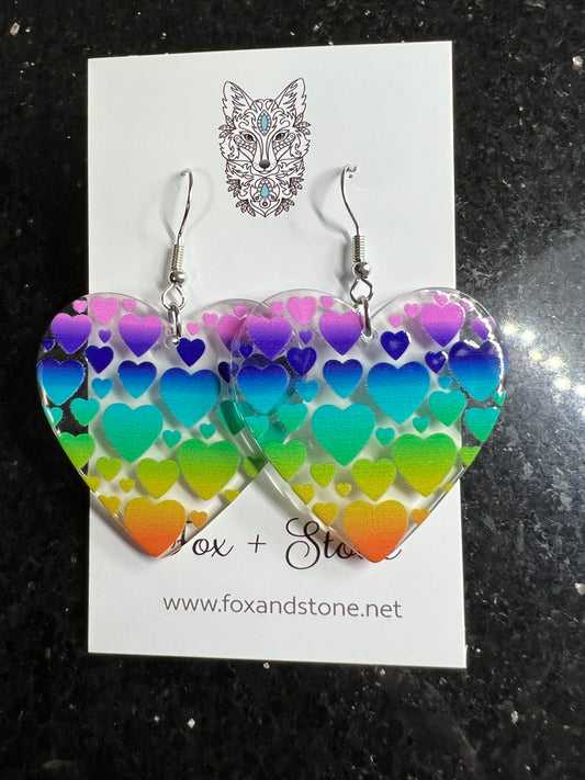 Colourful Hearts Earrings