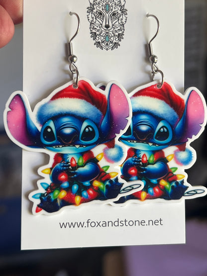 Stitch Merry Xmas Earrings
