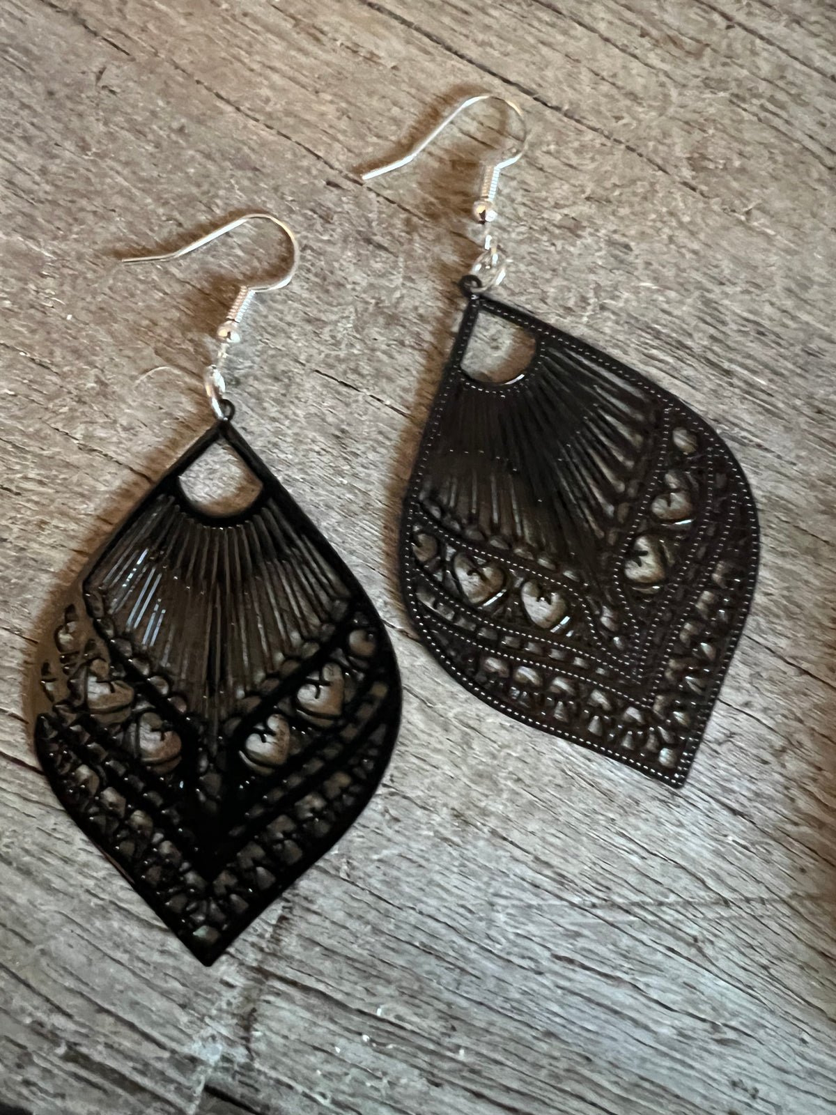 Samantha Black Filigree Earrings