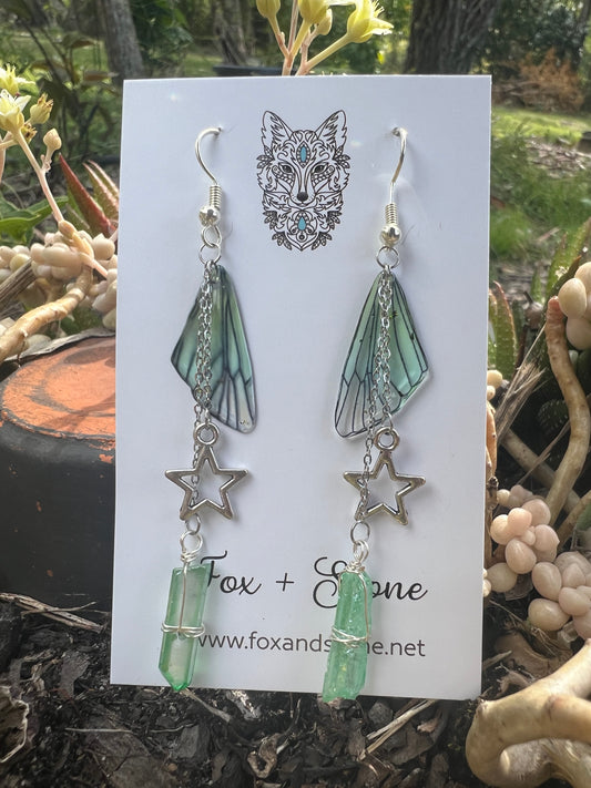 Lush Fairy/Butterfly Wing Dangle Earrings
