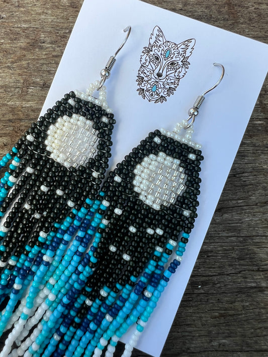 Night Sky Beaded Earrings