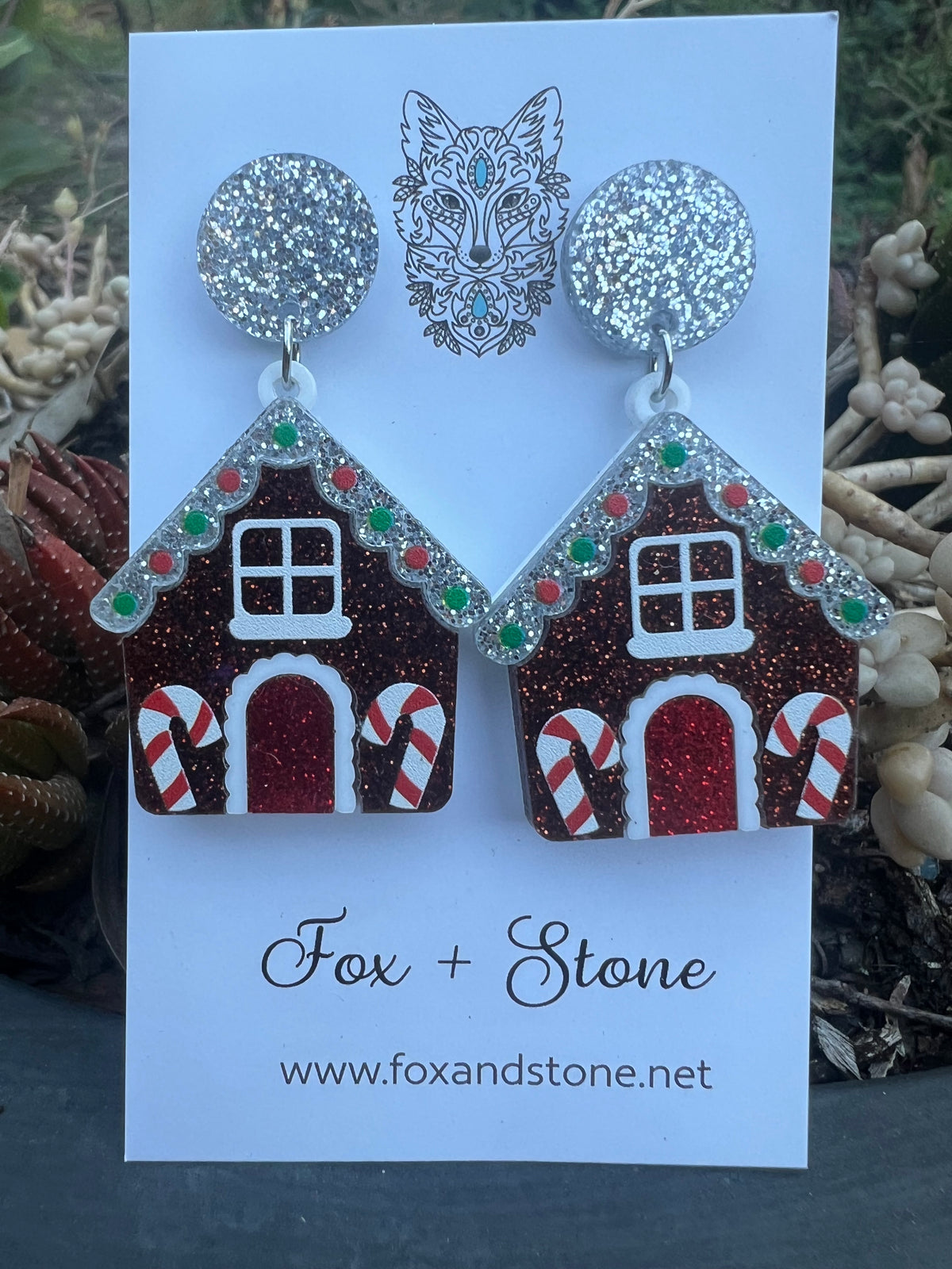 Christmas House Earrings