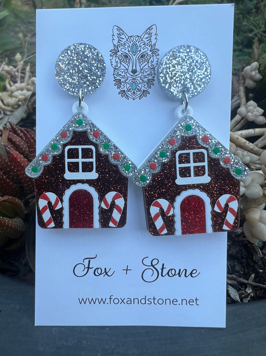 Christmas House Earrings