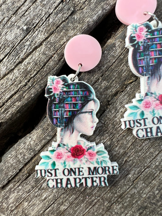 Just One More Chapter Lady Earrings