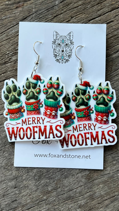 Merry Woofmas Earrings