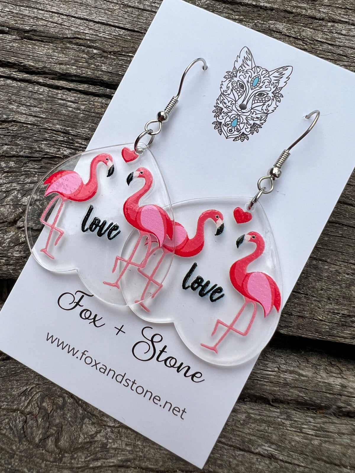 Flamingo Love Earrings