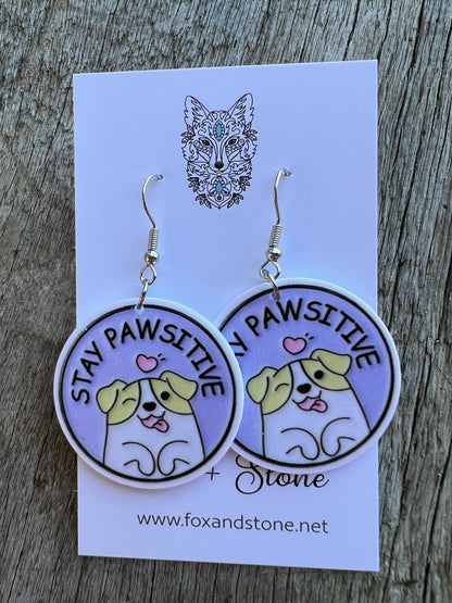 Stay Pawsitive Earrings