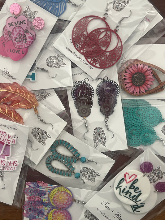 EARRING BUNDLE 20 PAIRS FOR $25 RANDOMLY SELECTED