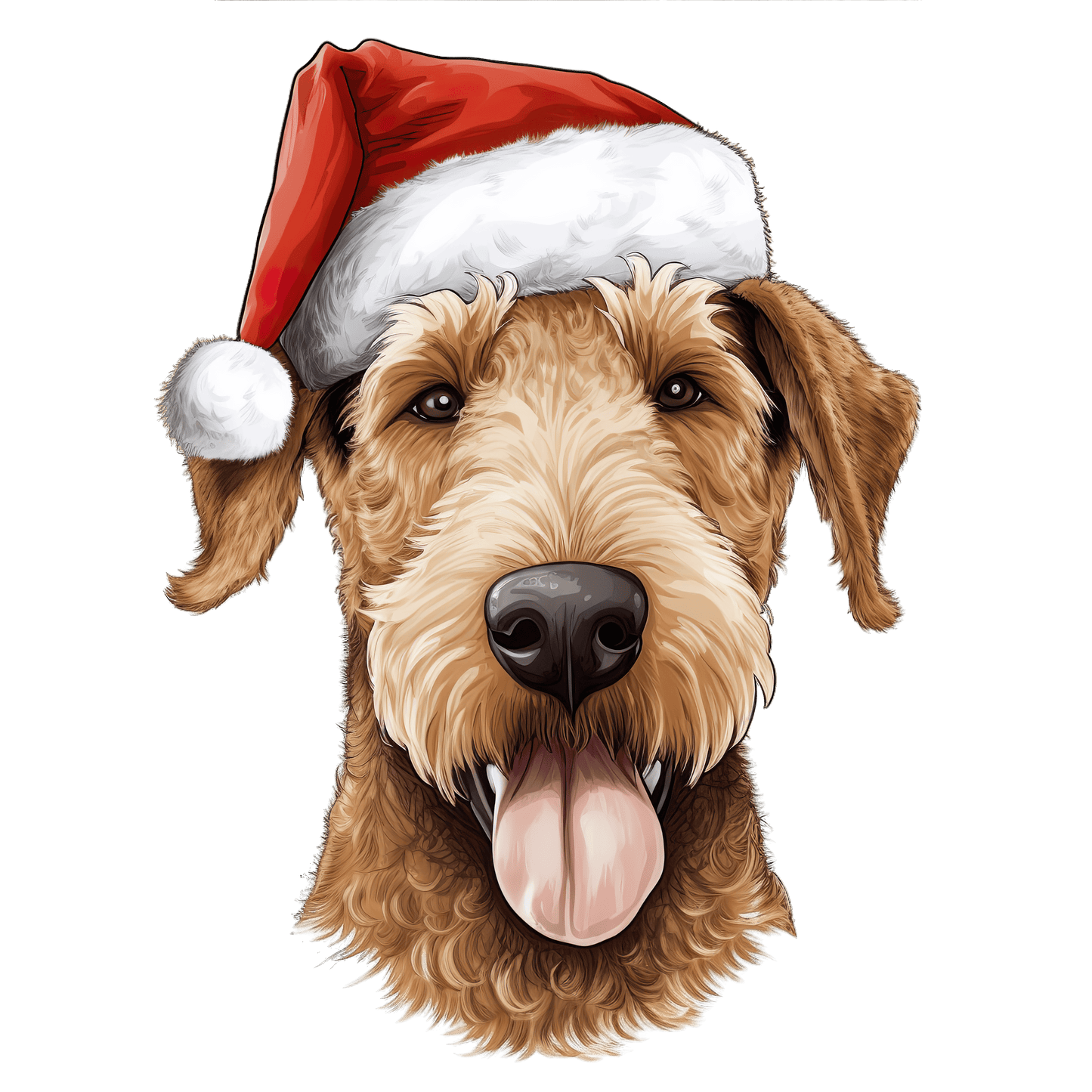 Airdale Terrier Xmas Dog Earrings