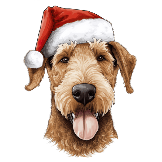 Airdale Terrier Xmas Dog Earrings