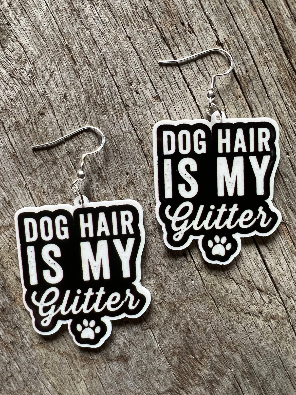 Dog Hair Glitter Earrings