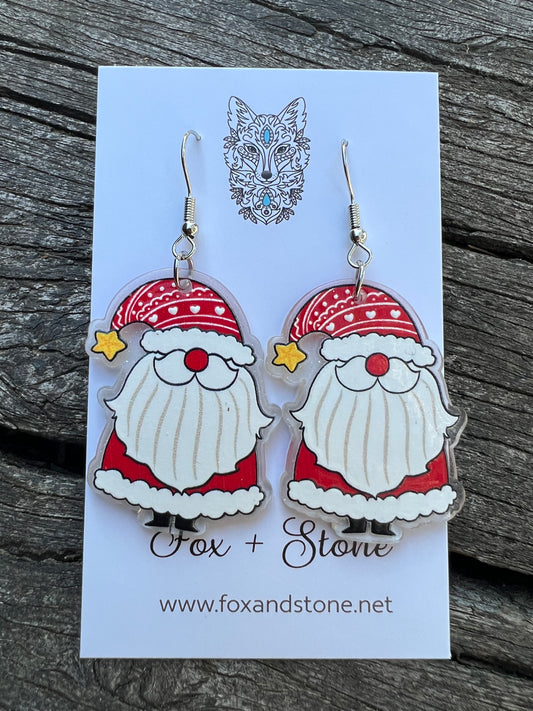 Merry Merry Christmas Resin Earrings