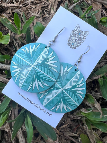 Lush Fern Round Earrings