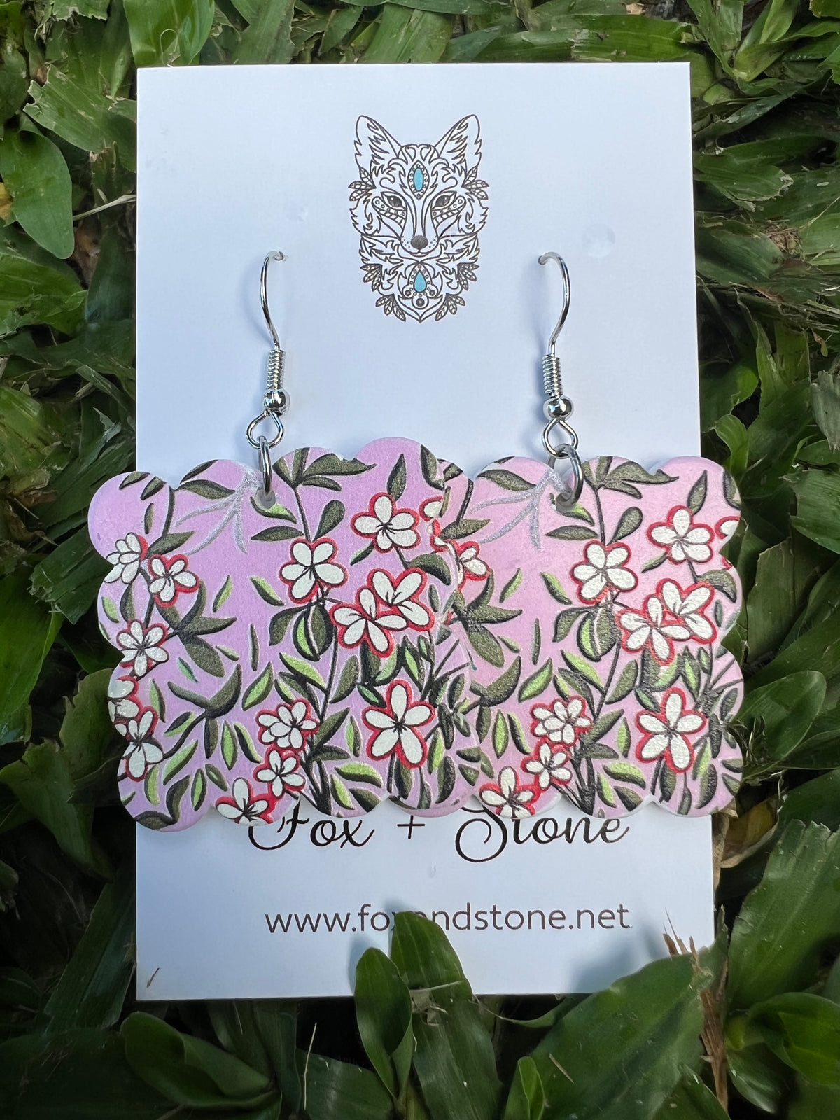 Daisy Vines Pink Earrings