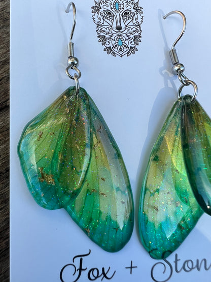 Woodstock Fairy Wing/Butterfly Wing Earrings