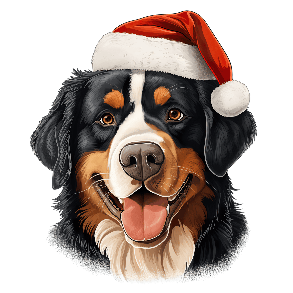 Bernese Mountain Xmas Dog Earrings