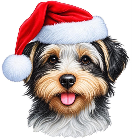 Biewer Terrier Xmas Dog Earrings