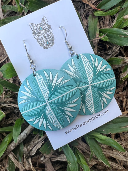 Lush Fern Round Earrings