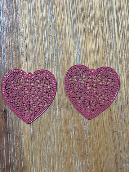 Heart Filigree kiss Earrings
