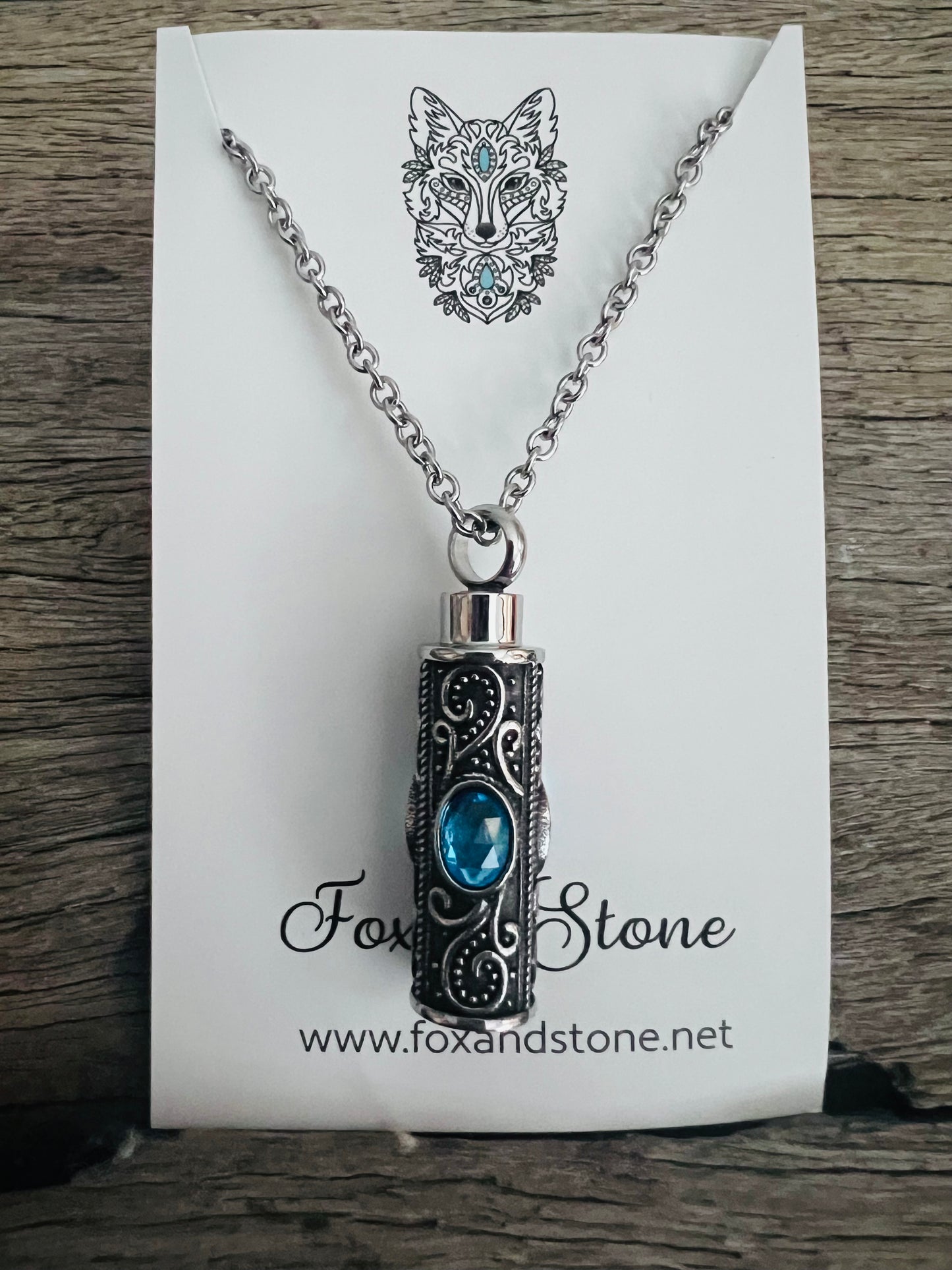 Ashes Keepsake Pendant Stainless Steel Ocean Stones