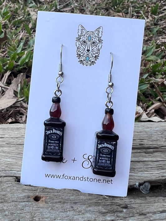 Jack Daniel’s Mini Bottle Earrings ON SALE