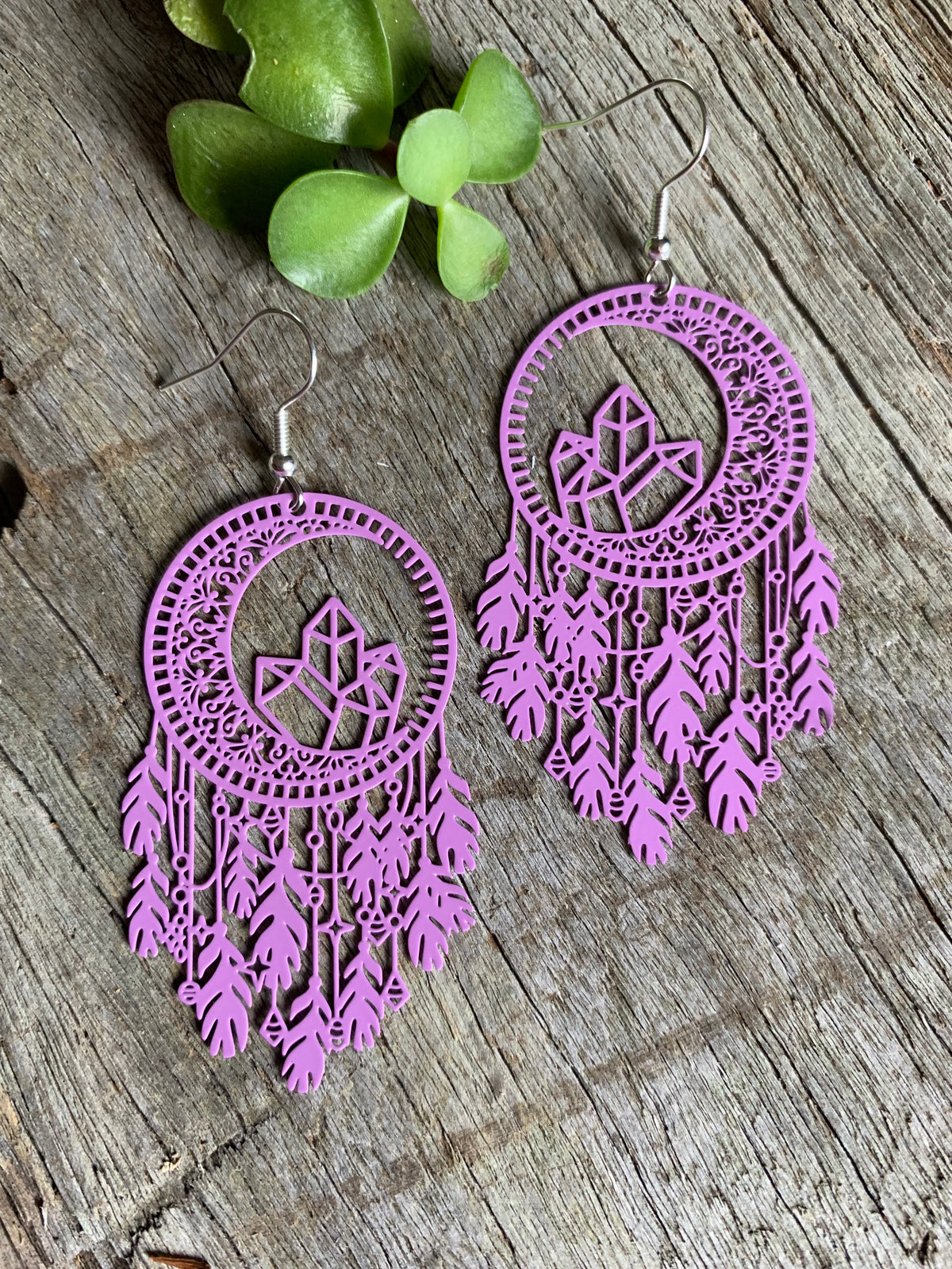 Dreamcatcher Filigree Earrings Lush Purple