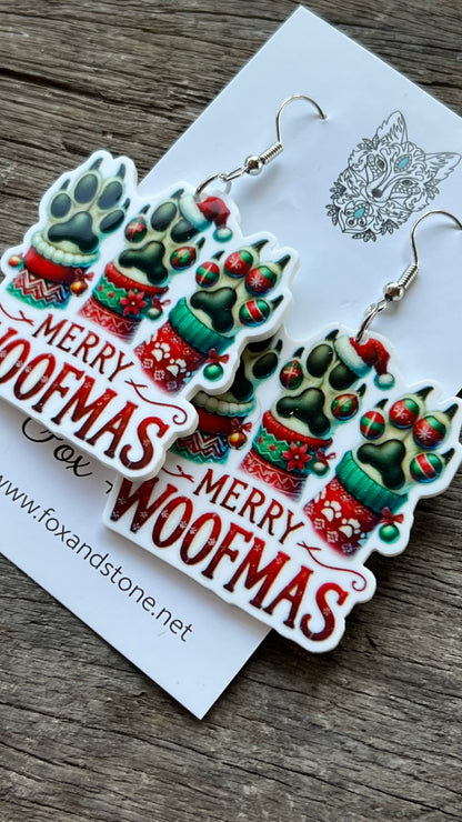 Merry Woofmas Earrings