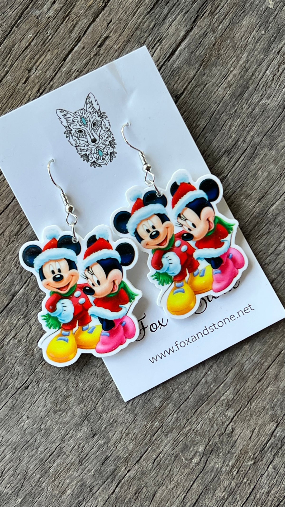 Merry Mouse Christmas Earrings